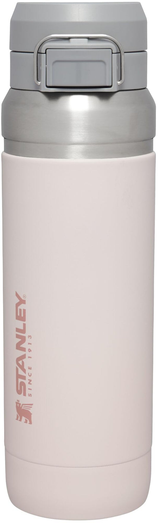 STANLEY Quick Flip GO Water Bottle 36 oz | Push Button Lid | Leakproof and Packable for Travel and Sports | Insulated Stainless Steel | BPA-Free | Rose Quartz