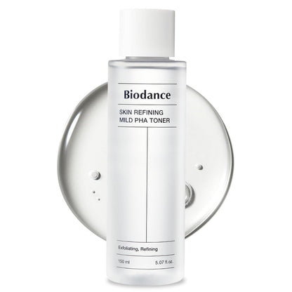 Biodance Skin Refining Mild PHA Toner, Gentle Exfoliating Face Toner for Sensitive Skin with Ceramides & NMF | 5.07 fl.oz,150ml