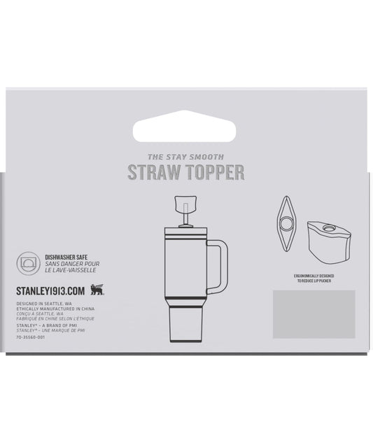 STANLEY Quencher Stay Smooth Anti-Pucker Straw Topper 2-Pack | Ergonomic Sip Through Straw Cap for Tumbler with Handle | Silicone Accessory for Drinking Cup | BPA-Free | Pink Dusk