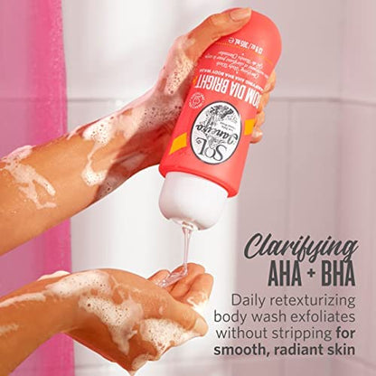 SOL DE JANEIRO Scent Your Shower Quad | Benefit Packed Body Wash Discovery Set | Brazilian Play, Beija Flor, Bom Dia, Delicia Drench | 3 fl oz. | Amazon Exclusive