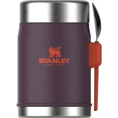 STANLEY Classic Legendary Thermal Lunch Box 0.4L with Spork – Keeps Cold or Hot 7 Hours – Adult Hot Food Thermos – Stainless Steel – BPA-Free – Dishwasher Safe – Plum