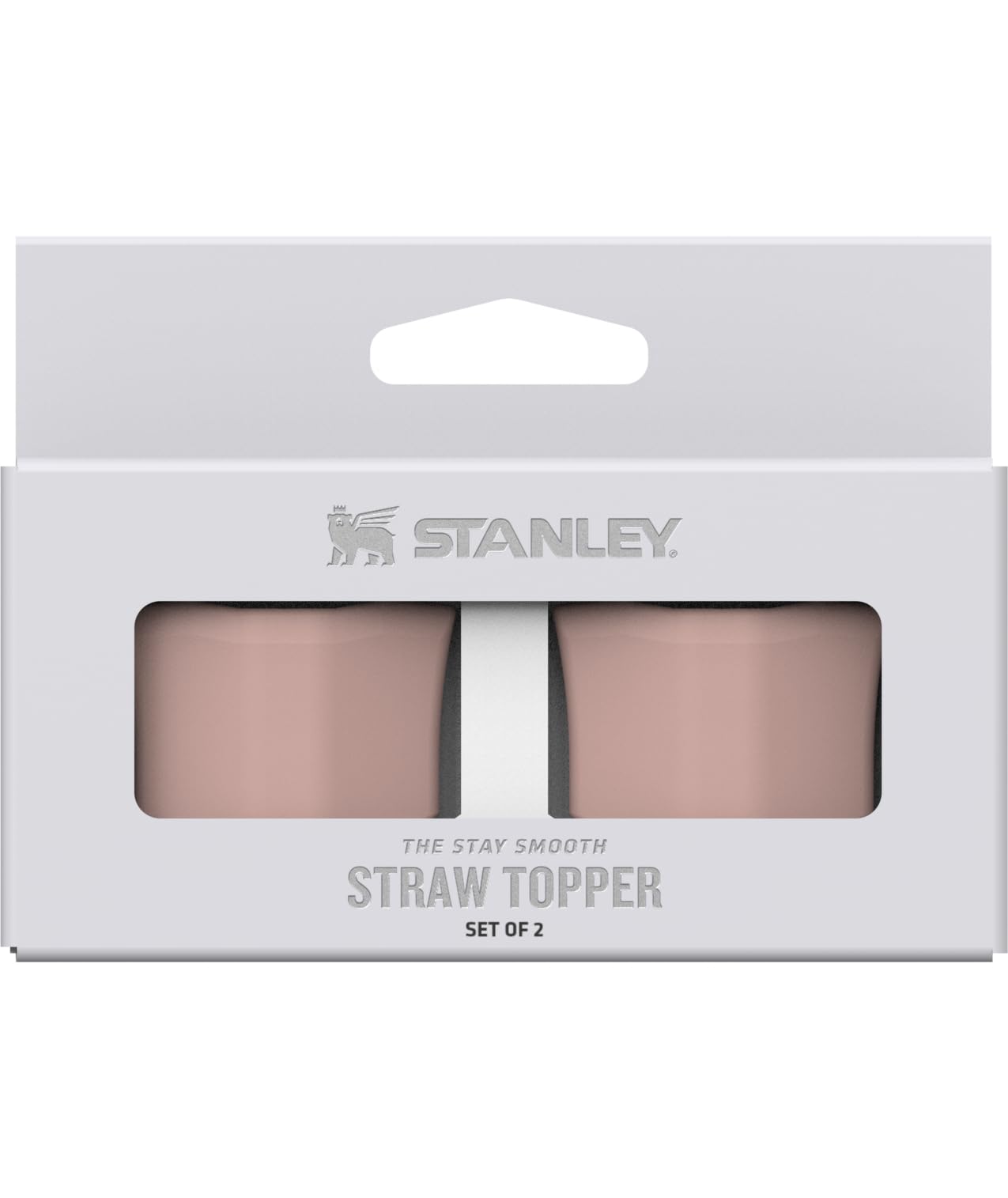 STANLEY Quencher Stay Smooth Anti-Pucker Straw Topper 2-Pack | Ergonomic Sip Through Straw Cap for Tumbler with Handle | Silicone Accessory for Drinking Cup | BPA-Free | Pink Dusk
