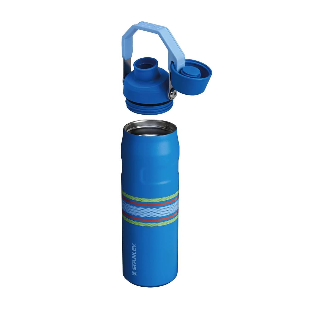 Stanley Varsity IceFlow Aerolight Fast Flow Water Bottle 24 oz | Angled Spout Lid | Lightweight and Leakproof for Travel and Sports | Insulated Stainless Steel | BPA-Free | Azure Mesh Blue