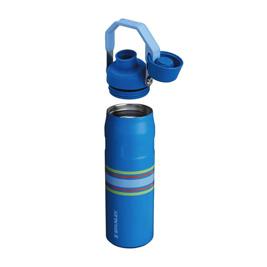 Stanley Varsity IceFlow Aerolight Fast Flow Water Bottle 24 oz | Angled Spout Lid | Lightweight and Leakproof for Travel and Sports | Insulated Stainless Steel | BPA-Free | Azure Mesh Blue