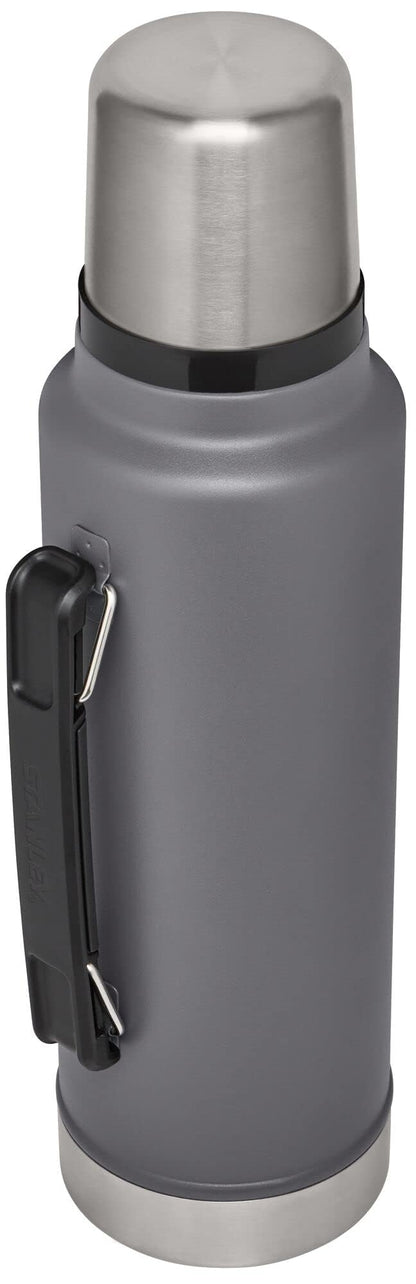 Stanley Classic Legendary Vacuum Bottle 1.5 qt | Wide Mouth with Leakproof Cup Lid | Keep Drinks Hot or Cold | Packable for Travel | Insulated Stainless Steel Thermal Bottle | BPA-Free | Charcoal