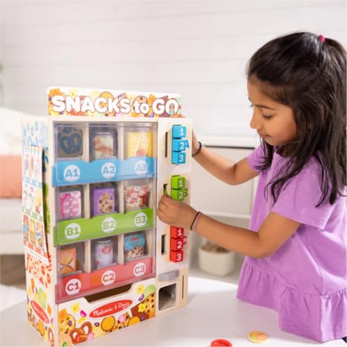Melissa & Doug Sort, Stock, Select Wooden Vending Machine Play Set, Wooden Toy Play Food for Boys and for Girls 3+