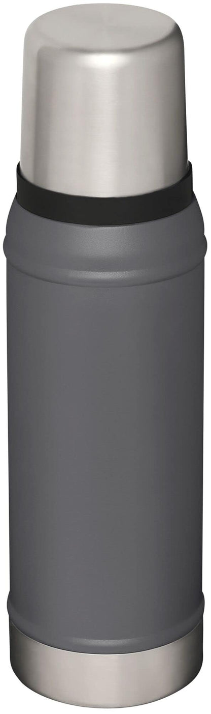 Stanley Classic Legendary Vacuum Bottle 1.0 qt | Wide Mouth with Leakproof Cup Lid | Keep Drinks Hot or Cold | Packable for Travel | Insulated Stainless Steel Thermal Bottle | BPA-Free | Charcoal