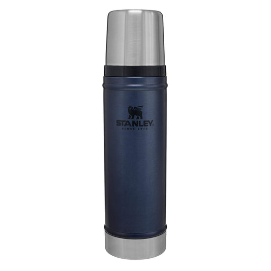 Stanley Classic Legendary Vacuum Bottle 20 oz | Wide Mouth with Leakproof Cup Lid | Keep Drinks Hot or Cold | Packable for Travel | Insulated Stainless Steel Thermal Bottle | BPA-Free | Nightfall