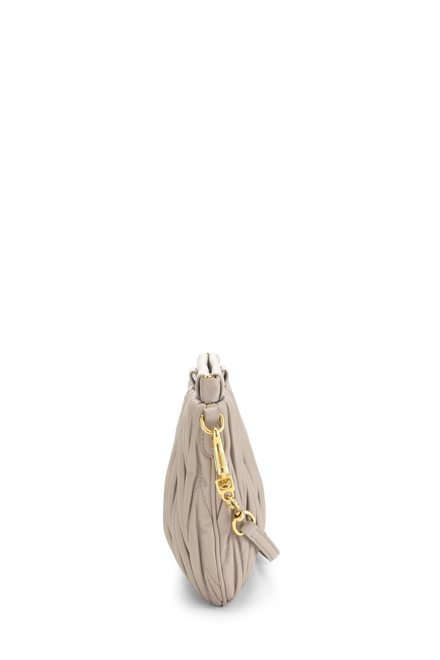 Miu Miu, Pre-Loved Grey Nappa Crossbody, Grey