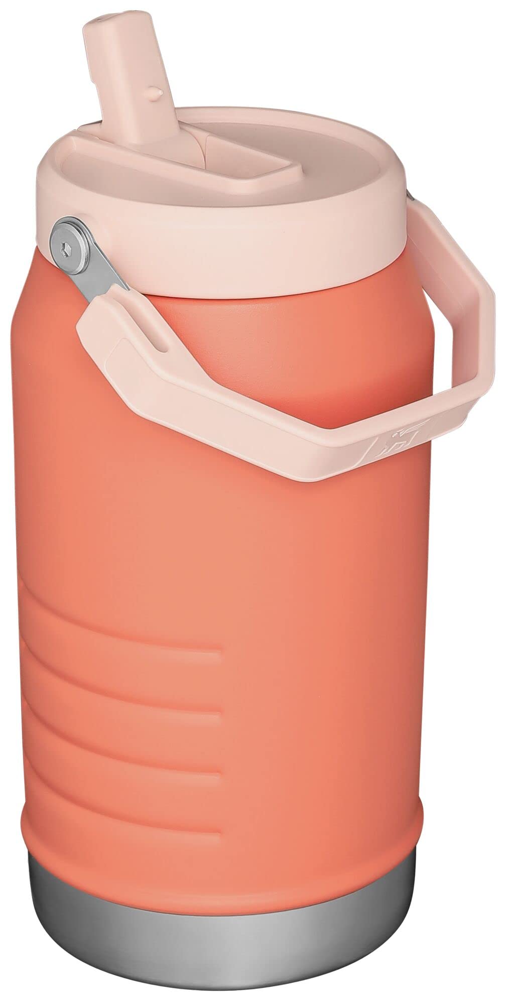Stanley IceFlow Stainless Steel Water Jug with Straw, Vacuum Insulated Water Bottle for Home and Office, Reusable Tumbler with Straw Leak Resistant Flip, Grapefruit, 64OZ