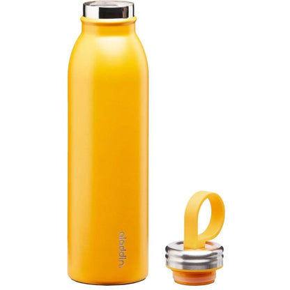 Aladdin Chilled Thermavac Stainless Steel Water Bottle 0.55L Sun Yellow – Insulated Metal Water Bottle - Keeps Cold for 9 Hours - BPA-Free Thermos Flask - Leakproof - Dishwasher Safe