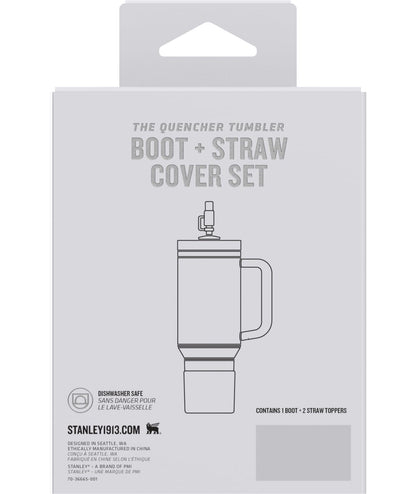 STANLEY Quencher Boot and Straw Cover Cap | Anti-Slip Silicone Protector for 20 & 30 oz Tumbler with Handle | Accessory Set for Stainless Steel Drinking Cup | Seafoam