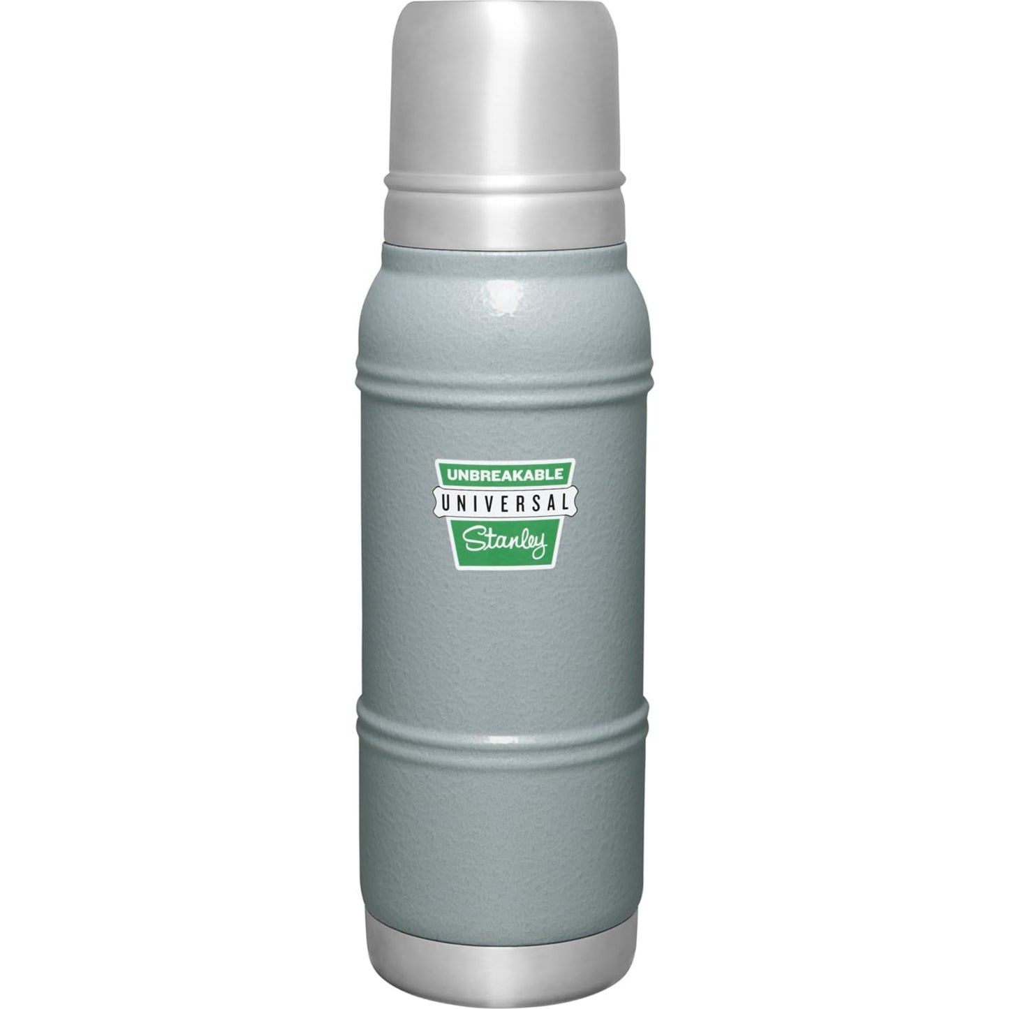 Stanley The Milestones Thermal Bottle, 1.1QT | (1 L), Hot and Cold Insulated, Stainless Steel Bottle, Outdoors - Hammertone Silver