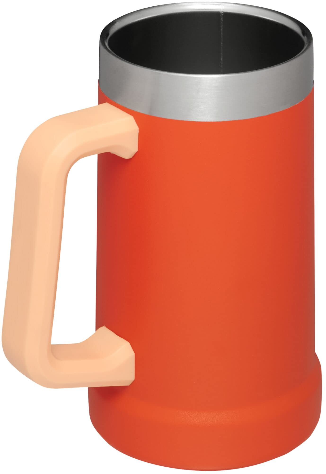 Stanley Stay-Chill Beer Stein 24 oz | Heavy Duty Big Grip Handle | Beer Tumbler Drink Cup, Holds 2 Cans | Insulated Stainless Steel Party Mug | BPA-Free | Tigerlily