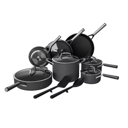 Ninja Foodi NeverStick Premium 14-Piece Cookware Set, Hard-Anodized, Nonstick, Durable & Oven Safe to 500°F, Slate Grey (14 Piece)
