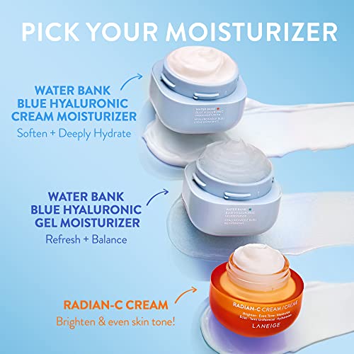 LANEIGE Water Bank Blue Hyaluronic Moisturizer: Barrier-Boosting Hydration, Squalane, Ceramide, Dermatologist-tested