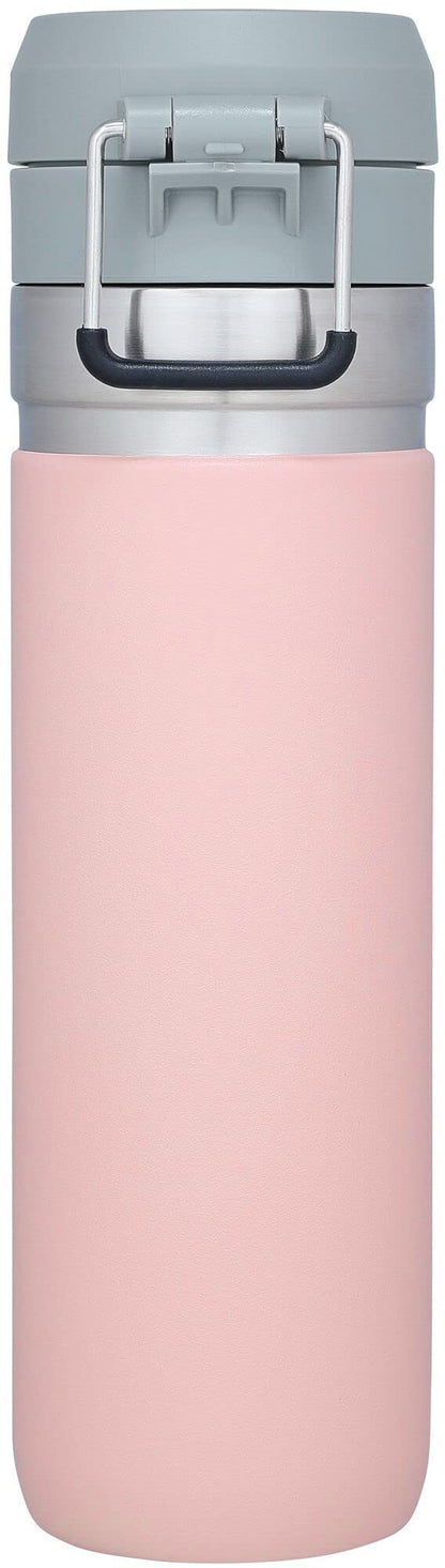 Stanley Quick Flip GO Water Bottle 24 oz | Push Button Lid | Leakproof and Packable for Travel and Sports | Insulated Stainless Steel | BPA-Free | Blush