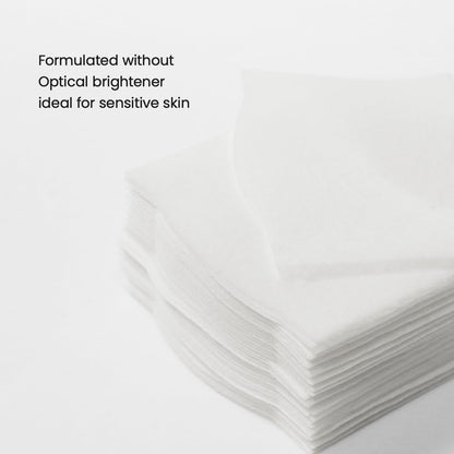 Biodance Cotton Pads, Soft and Thin Square Cotton Pads for Face Toner, Makeup Remover and Facial Cleansing | 50 x 2 Sheets