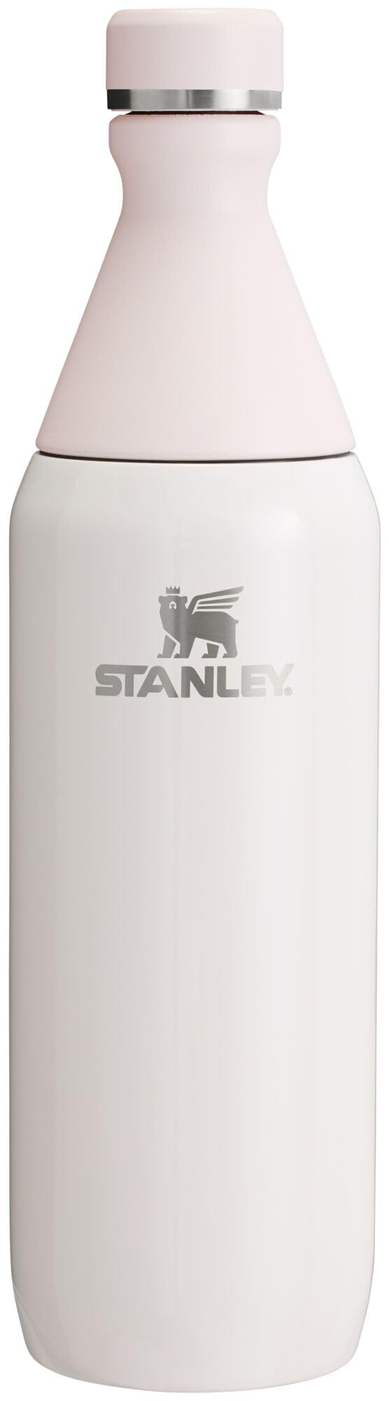 Stanley All Day Slim Bottle 20 oz | Twist On Lid with Leakproof Seal | Slim Design for Travel & Gym | Insulated Stainless Steel | BPA-Free | Rose Quartz