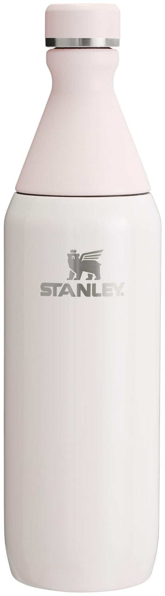 Stanley All Day Slim Bottle 20 oz | Twist On Lid with Leakproof Seal | Slim Design for Travel & Gym | Insulated Stainless Steel | BPA-Free | Rose Quartz