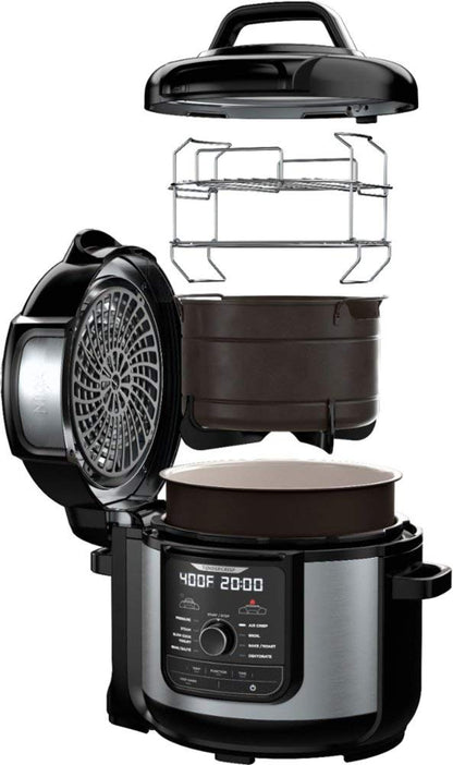 Ninja Stainless Ste Foodi 8qt. 9-in-1 Deluxe XL Pressure Cooker & Air Fryer-Stainless Steel/Black