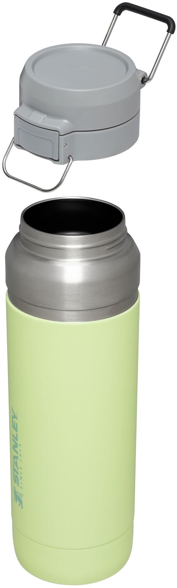 STANLEY Quick Flip GO Water Bottle 36 oz | Push Button Lid | Leakproof and Packable for Travel and Sports | Insulated Stainless Steel | BPA-Free | Citron