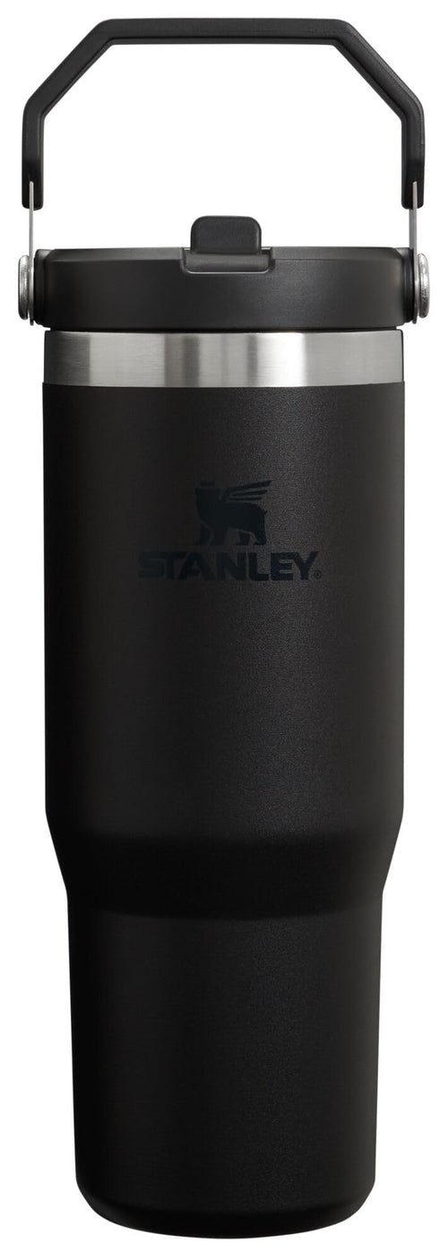 Stanley IceFlow Stainless Steel Tumbler - Vacuum Insulated Water Bottle for Home, Office or Car Reusable Cup with Straw Leak Resistant Flip Cold for 12 Hours or Iced for 2 Days, Black 2.0, 30oz