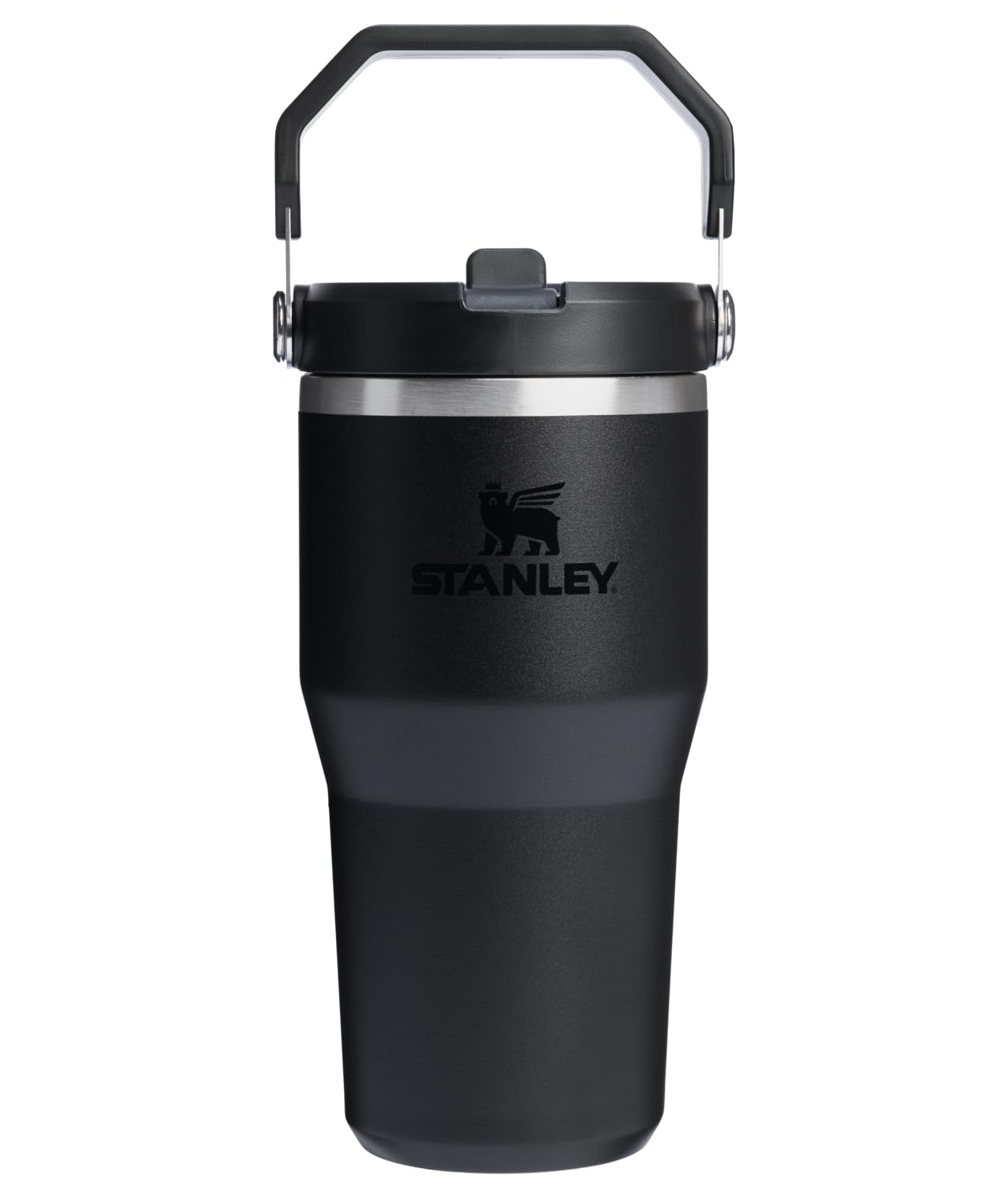 Stanley IceFlow 2.0 Flip Straw Tumbler with Handle 20 oz | Twist On Lid and Flip Up Straw | Leak Resistant Water Bottle | Insulated Stainless Steel | BPA-Free | Black 2.0