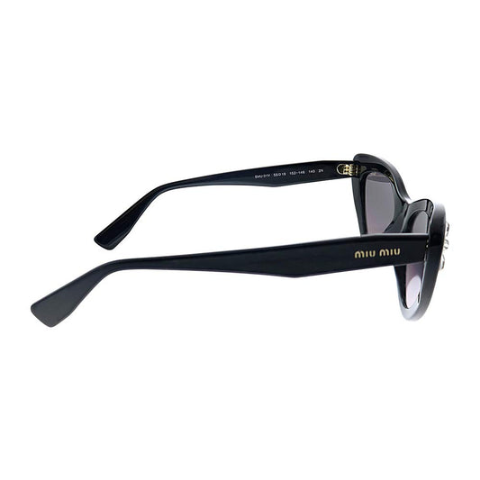 Miu Miu MU 01VS 152146 Black Plastic Butterfly Sunglasses Pink Gradient Lens
