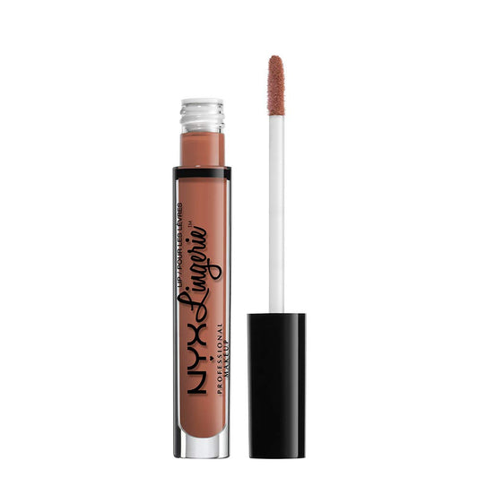 NYX PROFESSIONAL MAKEUP Lip Lingerie Matte Liquid Lipstick - Ruffle Trim, Cinnamon Pink