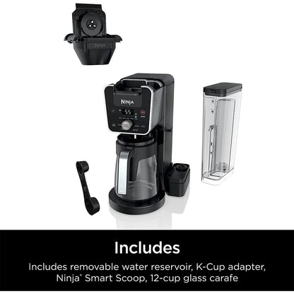 Ninja CFP201 DualBrew 12-Cup Drip, Single-Serve Coffee Maker (Renewed) Bundle with 3 YR CPS Enhanced Protection Pack