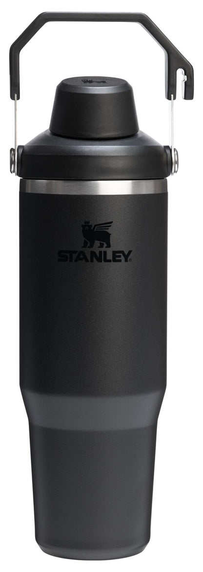 Stanley IceFlow 2.0 Fast Flow Tumbler with Handle 30 oz | Twist On Angled Spout Lid | Leakproof Water Bottle | Insulated Stainless Steel | BPA-Free | Black 2.0