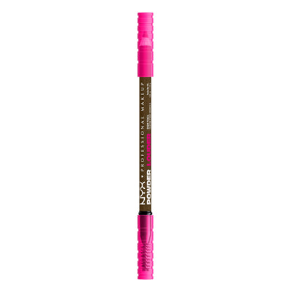NYX PROFESSIONAL MAKEUP Powder Louder Eyebrow Pencil, Brow Pencil with Buildable Volume For Up To 12HR Wear, Vegan Formula - Taupe