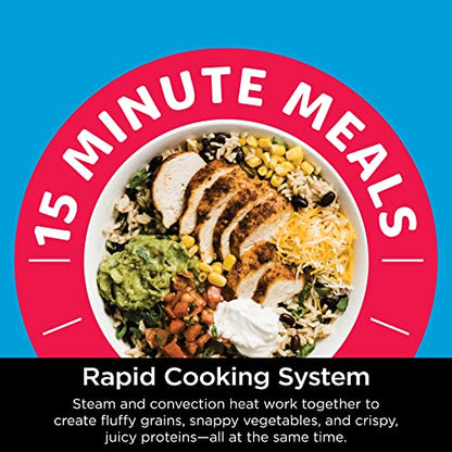 Ninja SF301 Speedi Rapid Cooker & Air Fryer, 6-Quart Capacity, 12-in-1 Functions to Steam, Bake, Roast, Sear, Sauté, Slow Cook, Sous Vide & More, 15-Minute Speedi Meals All In One Pot, Sea Salt Gray