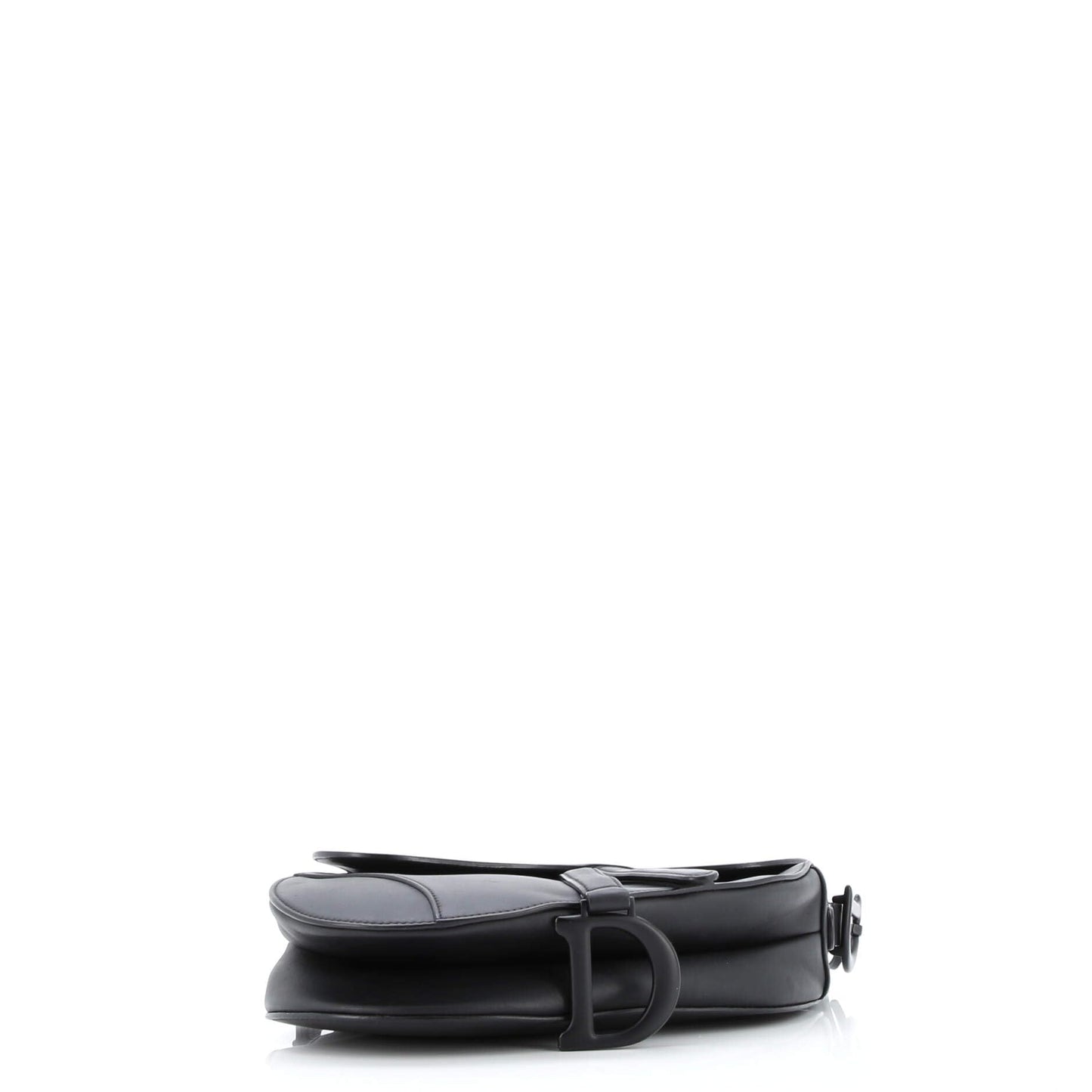 Christian Dior, Pre-Loved Ultra Matte Saddle Handbag Leather Medium, Black