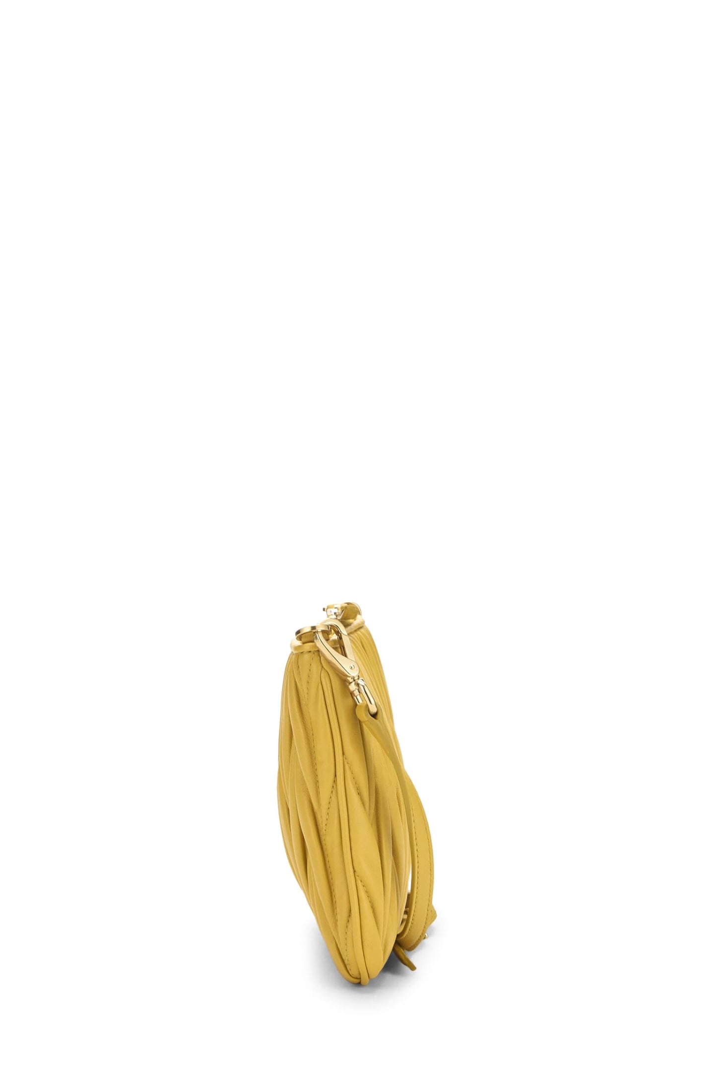 Miu Miu, Pre-Loved Yellow Nappa Crossbody, Yellow