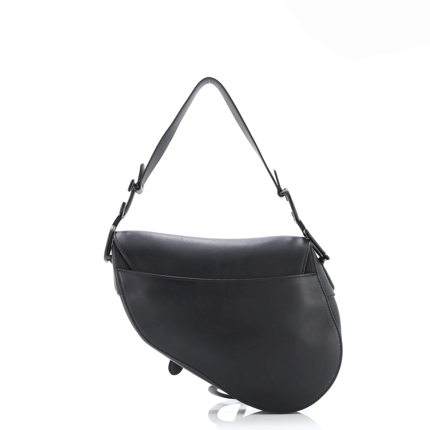 Christian Dior, Pre-Loved Ultra Matte Saddle Handbag Leather Medium, Black