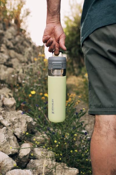 STANLEY Quick Flip GO Water Bottle 36 oz | Push Button Lid | Leakproof and Packable for Travel and Sports | Insulated Stainless Steel | BPA-Free | Citron