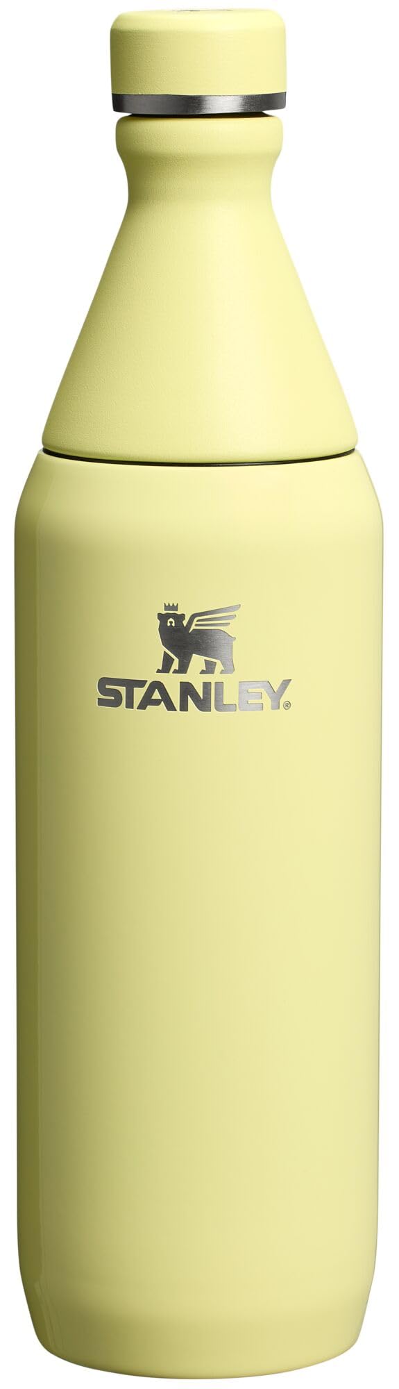 Stanley All Day Slim Bottle 20 oz | Twist off Lid with Leakproof Seal | Slim Design for Travel and Gym | Insulated Stainless Steel Water Bottle | BPA-Free | Pomelo Gloss