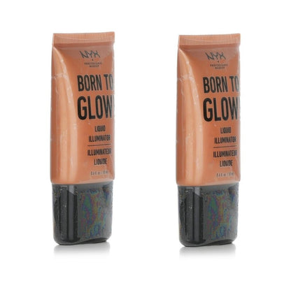 Pack of 2 NYX Born to Glow! Liquid Illuminator, Pure Gold LI03