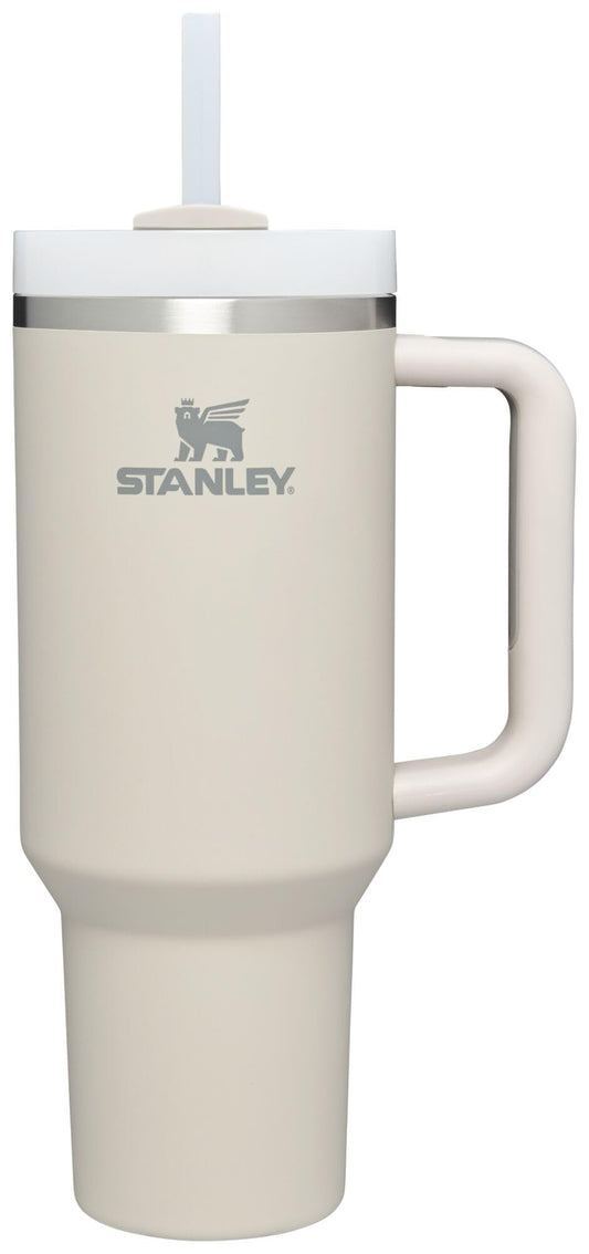 Stanley Quencher H2.0 Tumbler with Handle and Straw 40 oz | Flowstate 3-Position Lid | Cup Holder Compatible for Travel | Insulated Stainless Steel Cup | BPA-Free | Dune