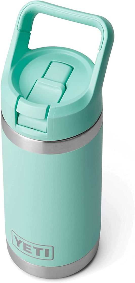 YETI Rambler Jr. 12 oz Kids Bottle, with Straw Cap, Seafoam