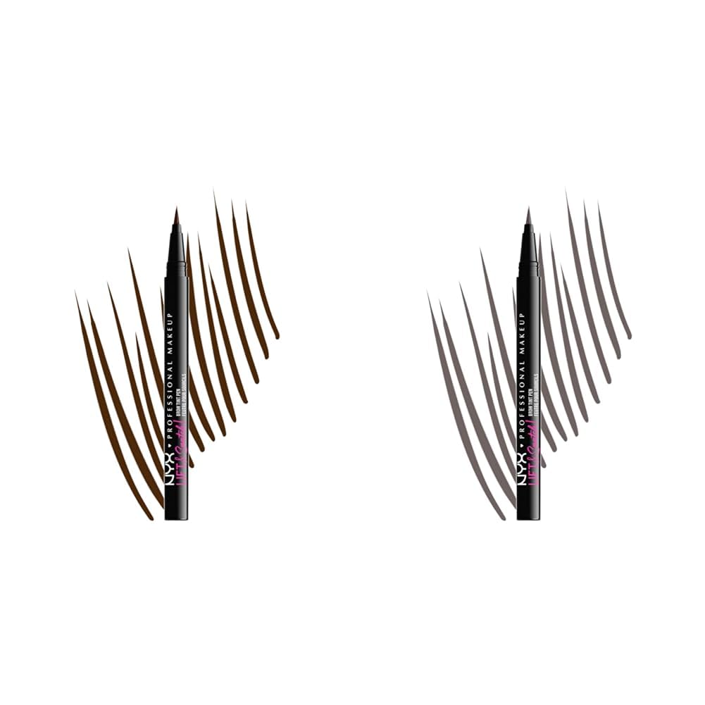 NYX Lift & Snatch Eyebrow Tint Pen Bundle - Espresso and Gray Black