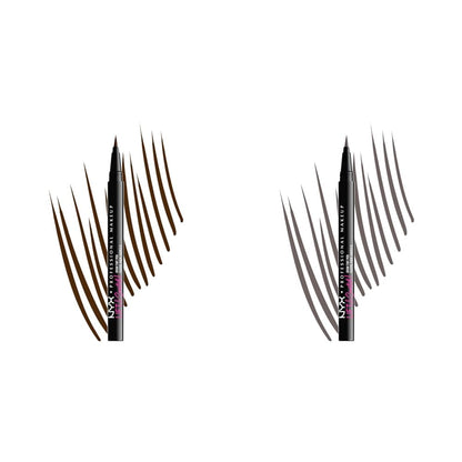 NYX Lift & Snatch Eyebrow Tint Pen Bundle - Espresso and Gray Black