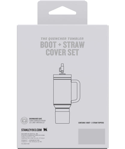 STANLEY Quencher Boot and Straw Cover Cap | Anti-Slip Silicone Protector for 40 oz Tumbler with Handle | Accessory Set for Stainless Steel Drinking Cup | BPA-Free | Sand