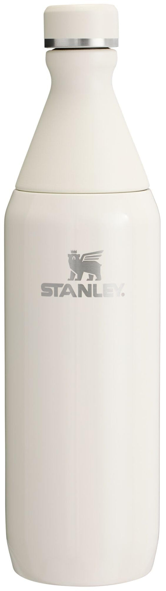 Stanley All Day Slim Bottle 20 oz | Twist On Lid with Leakproof Seal | Slim Design for Travel & Gym | Insulated Stainless Steel | BPA-Free | Cream