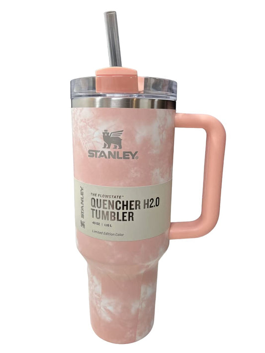 STANLEY Adventure Quencher Travel Tumbler 40 oz - Peach Tie Dye