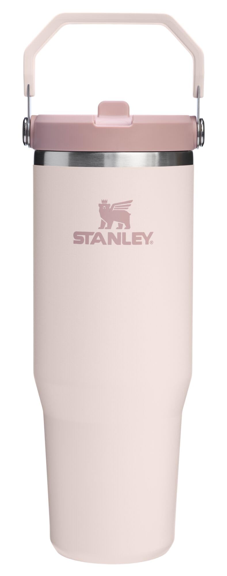 Stanley IceFlow 2.0 Flip Straw Tumbler with Handle 30 oz | Twist On Lid and Flip Up Straw | Leak Resistant Water Bottle | Insulated Stainless Steel | BPA-Free | Rose Quartz