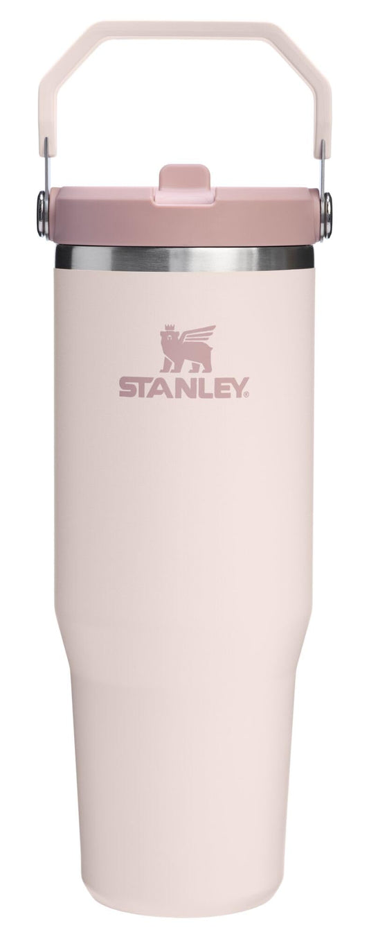 Stanley IceFlow 2.0 Flip Straw Tumbler with Handle 30 oz | Twist On Lid and Flip Up Straw | Leak Resistant Water Bottle | Insulated Stainless Steel | BPA-Free | Rose Quartz