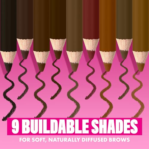 NYX PROFESSIONAL MAKEUP Powder Louder Eyebrow Pencil, Brow Pencil with Buildable Volume For Up To 12HR Wear, Vegan Formula - Taupe